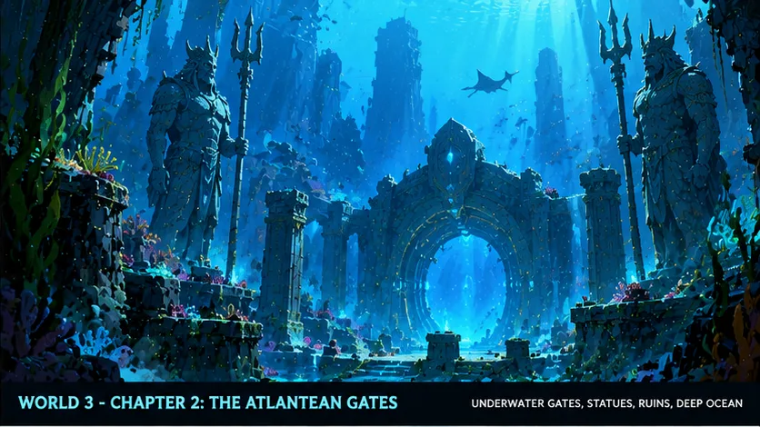 Lost underwater city of Atlantis concept artwork